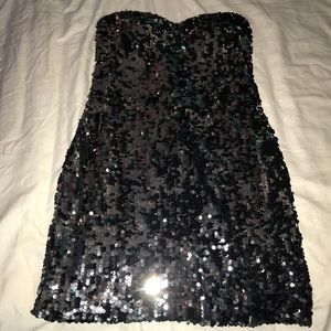 Strapless Sequin Dress